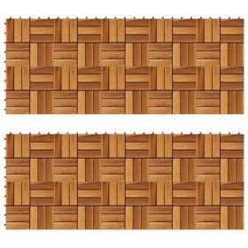 Decking Tiles 11.8"x11.8" Acacia Set of 20