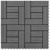 Gray 11 pcs 11.8"x11.8" Decking Tiles WPC 11 ft²