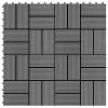 11 pcs Decking Tiles WPC 11.8"x11.8" 1 sqm Gray