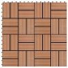 11 pcs Decking Tiles WPC 11.8"x11.8" 1 sqm Brown