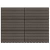 Decking Tiles 6 pcs WPC 23.6"x11.8" 11.6 ft² Dark Brown