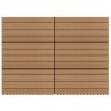 Decking Tiles 6 pcs WPC 23.6"x11.8" 11.6 ft² Brown