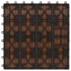 11 pcs Decking Tiles Deep Embossed WPC 11.8"x11.8" 1 sqm Light Brown