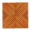Dashiell 12-Diagonal Slat Acacia Interlocking Deck Tile (Set of 10 Tiles)