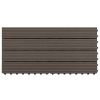 Decking Tiles 6 pcs WPC 23.6"x11.8" 11.6 ft² Dark Brown