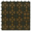 11 pcs Decking Tiles Deep Embossed WPC 11.8"x11.8" 1 sqm Teak Color