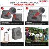 5 Core Outdoor Speakers Bluetooth 2Pcs Wireless Waterproof Patio Garden Speake Rechargeable Solar LED Rock Garden Speaker - GRDNSPK SP GRY