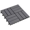 Decking Tiles 20 pcs Gray Wash 11.8"x11.8" Solid Acacia Wood