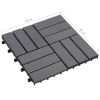 Decking Tiles 20 pcs Gray Wash 11.8"x11.8" Solid Acacia Wood