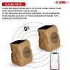 5 Core Outdoor Speakers Bluetooth 2Pcs Wireless Waterproof Patio Garden Speake Rechargeable Solar LED Rock Garden Speaker - GRDNSPK SP BRWN