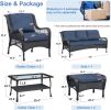 3 Seater Outdoor Sectional Furniture Sets Sofa with Coffee Table