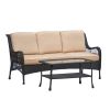 3 Seater Outdoor Sectional Furniture Sets Sofa with Coffee Table