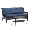 3 Seater Outdoor Sectional Furniture Sets Sofa with Coffee Table