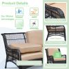 3 Seater Outdoor Sectional Furniture Sets Sofa with Coffee Table
