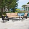 3 Seater Outdoor Sectional Furniture Sets Sofa with Coffee Table