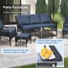 3 Seater Outdoor Sectional Furniture Sets Sofa with Coffee Table